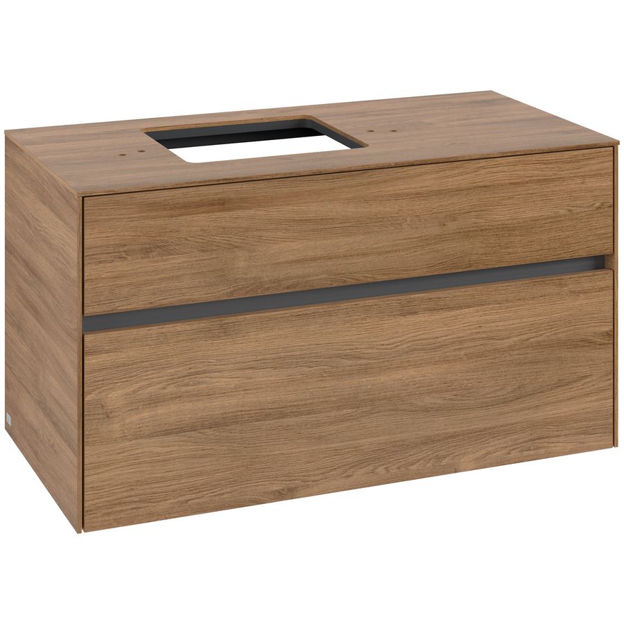 Wastafelonderkast Collaro 1000x548x500mm Oak.Kans C12600RH