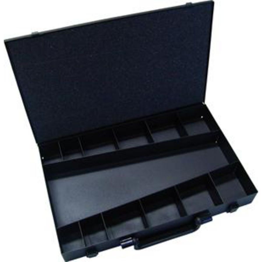 Metalen koffer leeg 13-vaks 50x400x250mm met handgreep