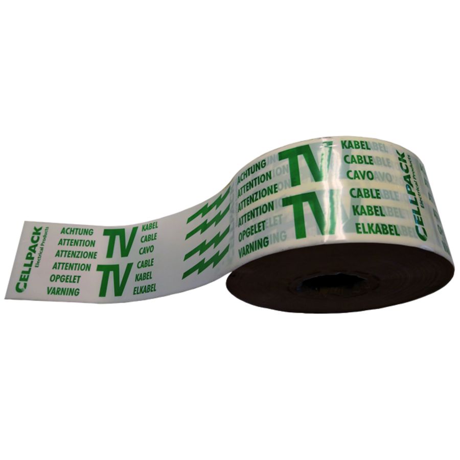 Lengte a 250m. Waarschuwingsband - No. 26/Opgelet TV Kabel