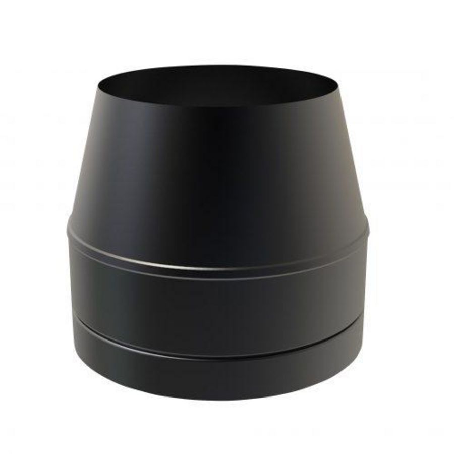 DW Ø125mm Conisch eindstuk zwart