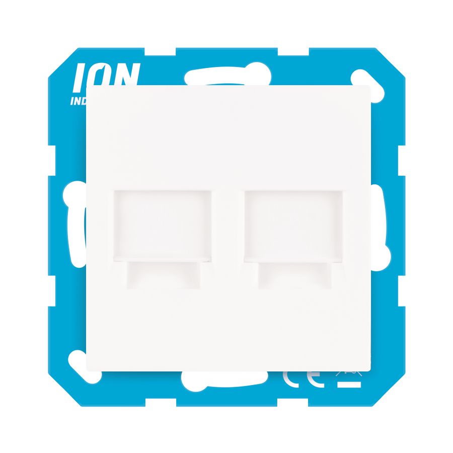 Modular Jack 2-voudig met Centraalplaat V1/J1  VVE=10