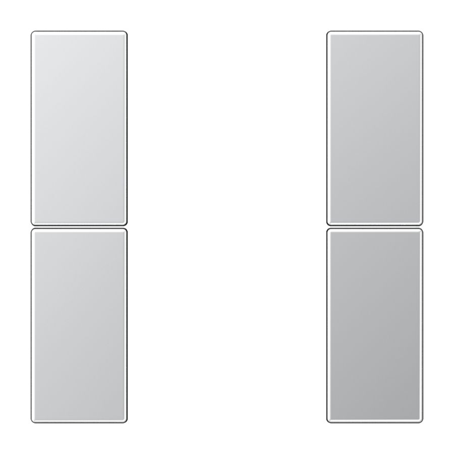 Tastafdekking compleet 2-voudig LS aluminium KNX