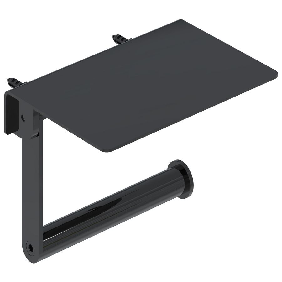 Toiletrolhouder platteau zwart chroom