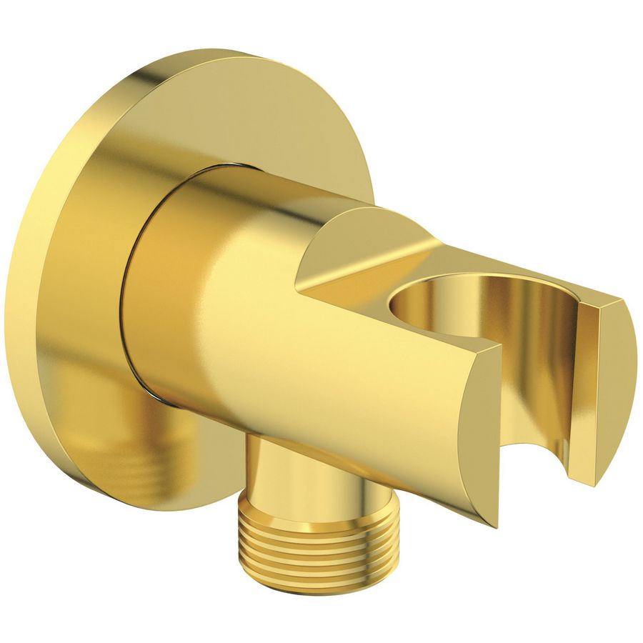 IRAIN WALL BRACKET CYL 1/2"CONN brushed gold (mat goudkleurig)