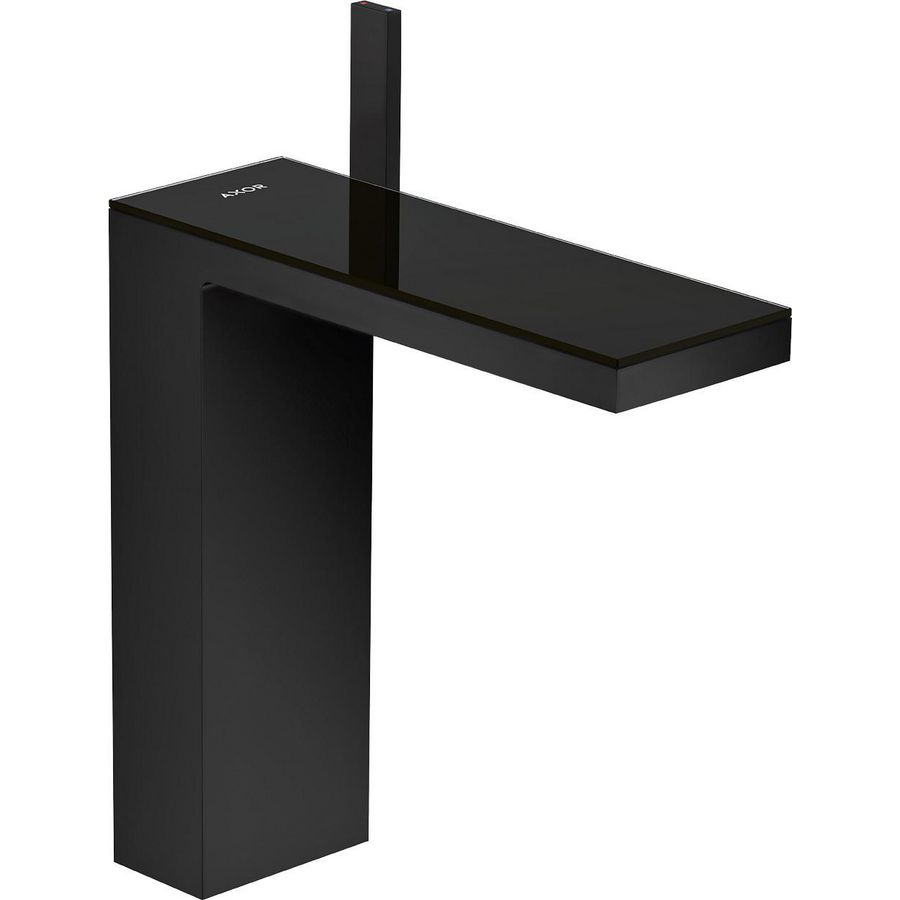 AXOR MyEdition 1-hendel wastafelmengkraan 230 met afvoerplug mat zwart/zwart glas
