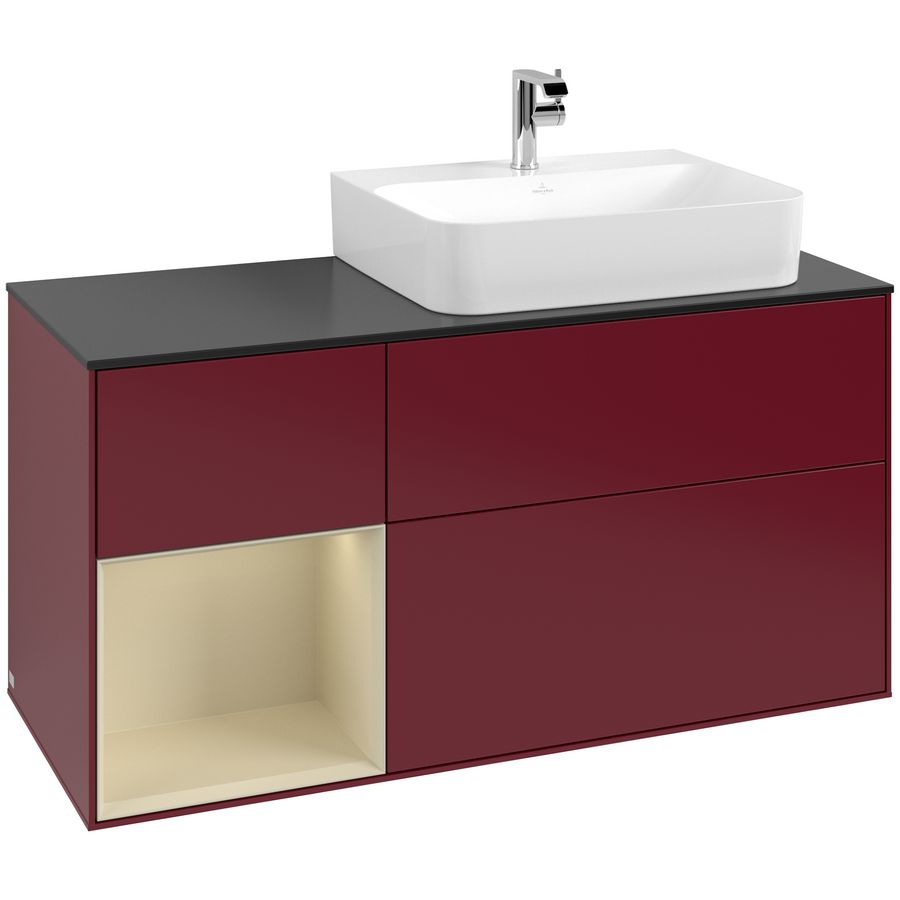 Wastafelonderkast Finion 1200x603x501mm Peony Matt Lacquer F142HJHB