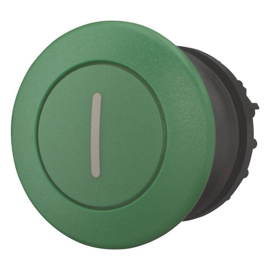 Paddestoeldrukknop groen I terugverend M22S-DP-G-X1 VVE=5