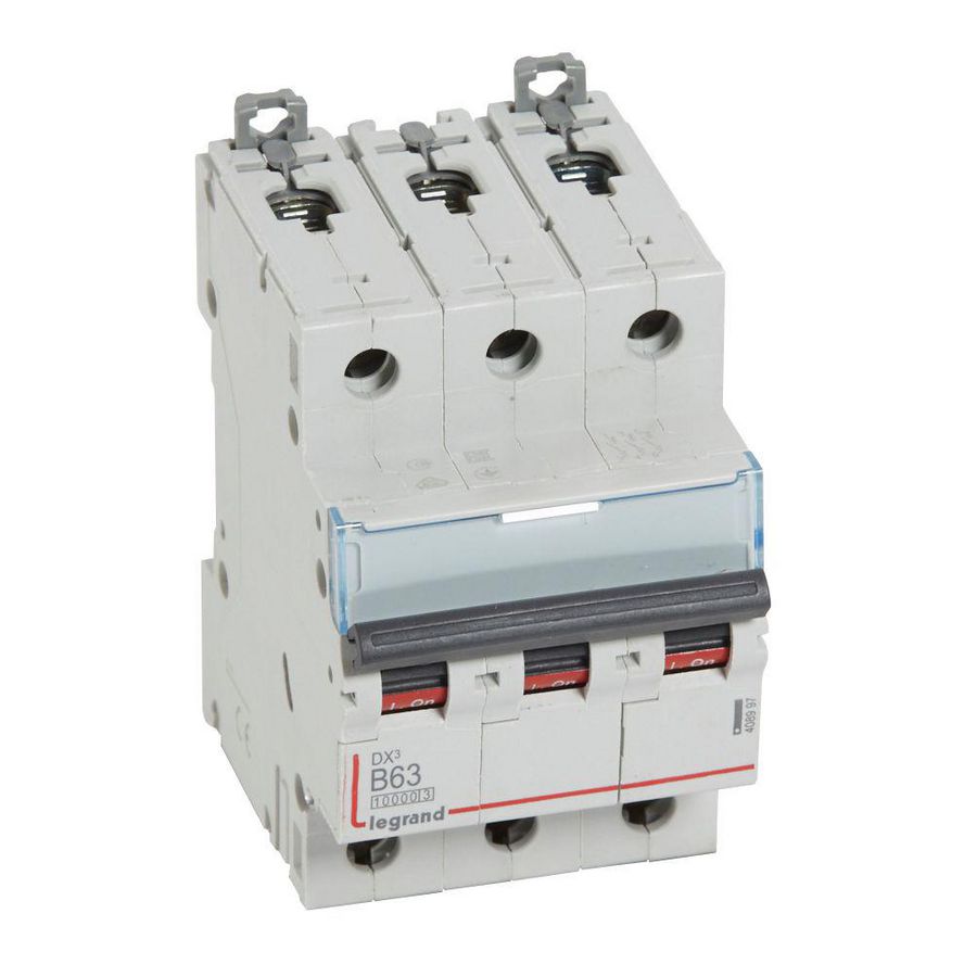 Installatieautomaat MCB DX³ 3-polig B-karakteristiek 63A 10000A
