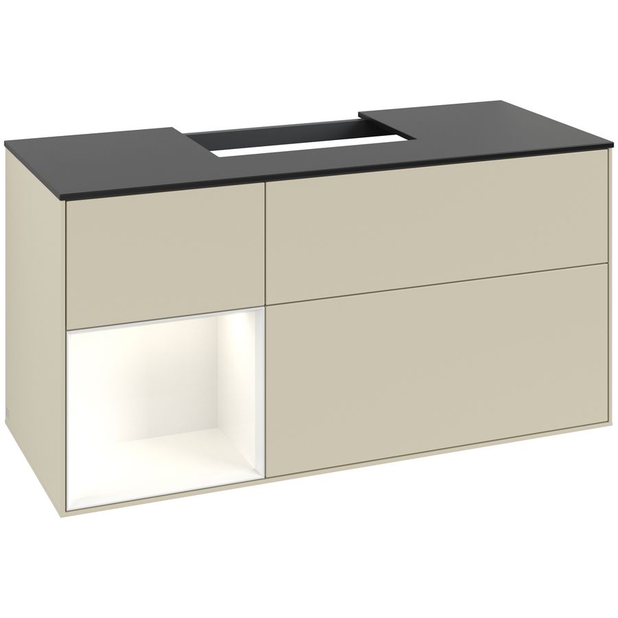 Wastafelonderkast Finion 1200x603x501mm S.Grey Matt Lacquer G162GFHJ