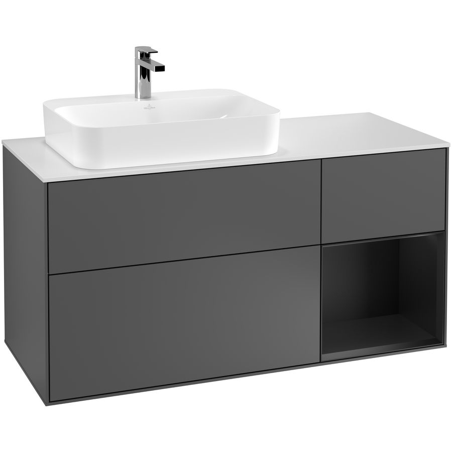 Wastafelonderkast Finion 1200x603x501mm Antr. Matt Lacquer G401PDGK