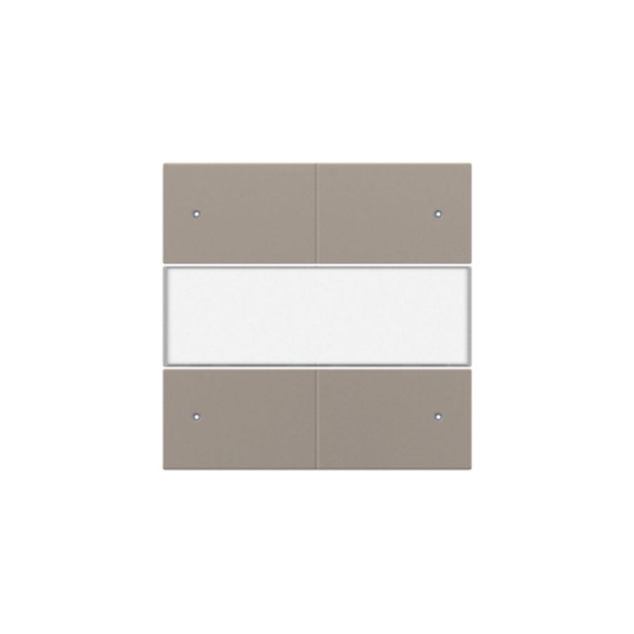 Afwerkingsset 4-voudige pot.vrij knop 24V Led/tekst bronze