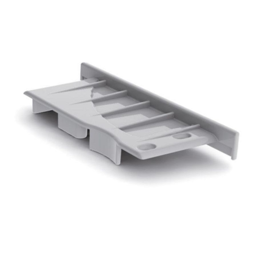 Eindkap muur met kabelgat rechts PVC 46290192