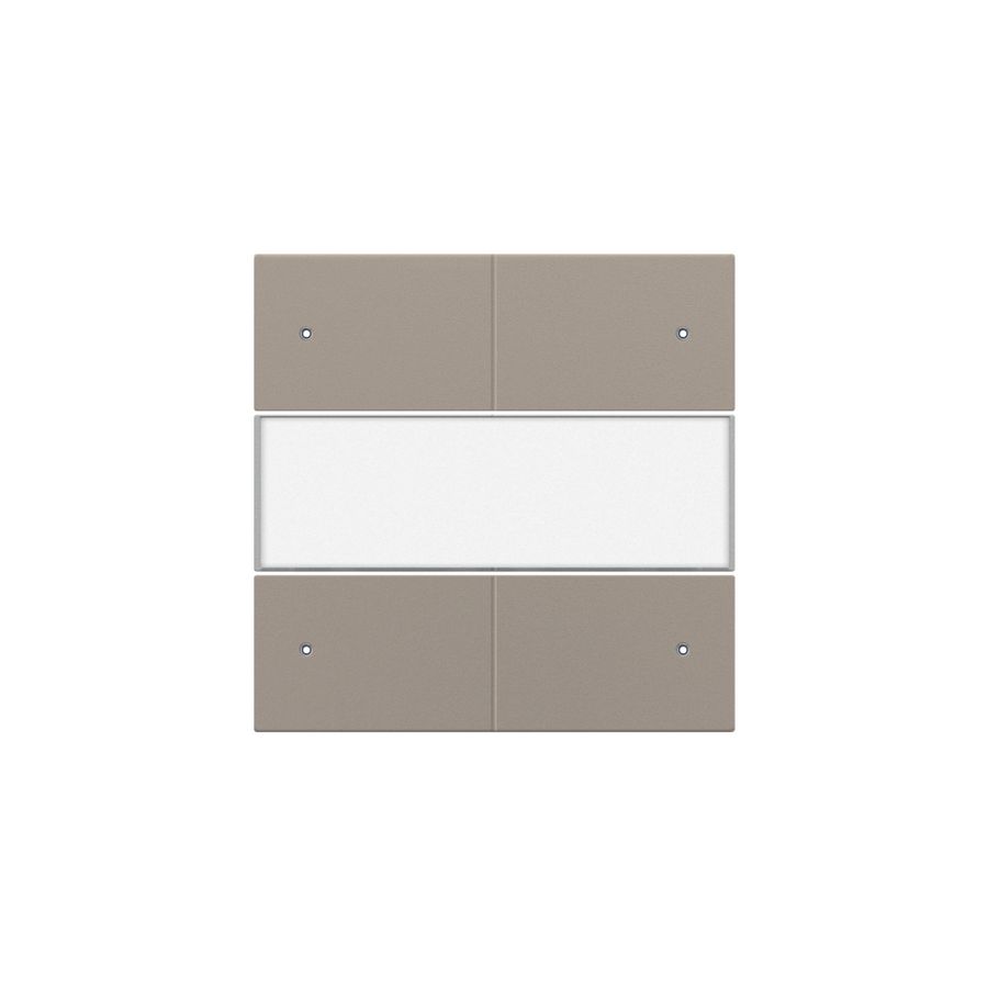 Afwerkingsset 4-voudige pot.vrij knop 24V Led/tekst bronze