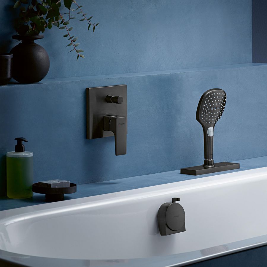 Handdouche 120 3 straalsoorten PowderRain EcoSmart Brushed Black Chrome RD Sel E