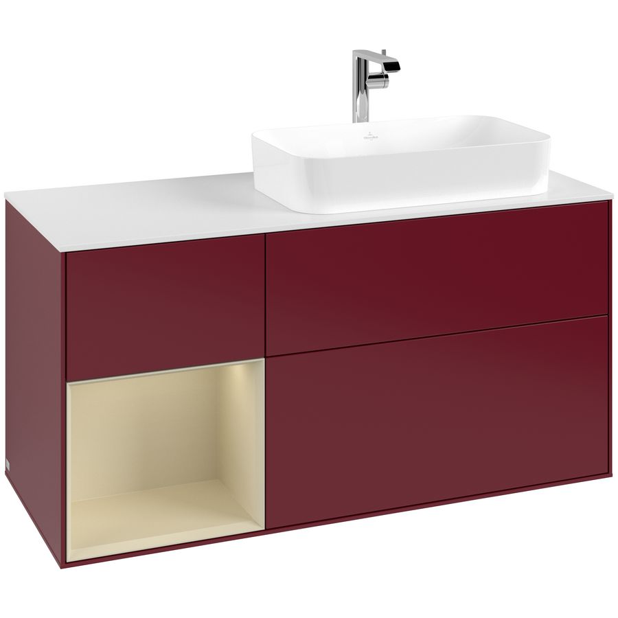 Wastafelonderkast Finion 1200x603x501mm Peony Matt Lacquer F271HJHB