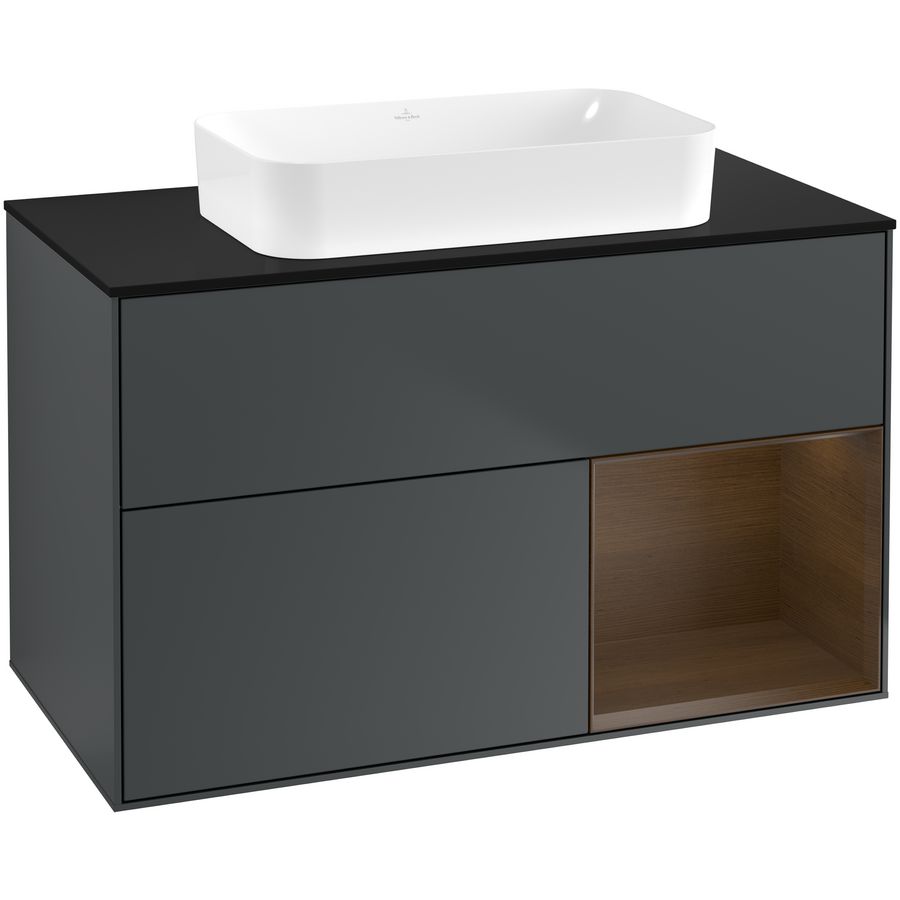 Wastafelonderkast Finion 1000x603x501mm Mid.Blue Matt Lacquer G662GNHG