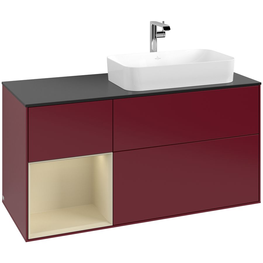 Wastafelonderkast Finion 1200x603x501mm Peony Matt Lacquer F272HJHB