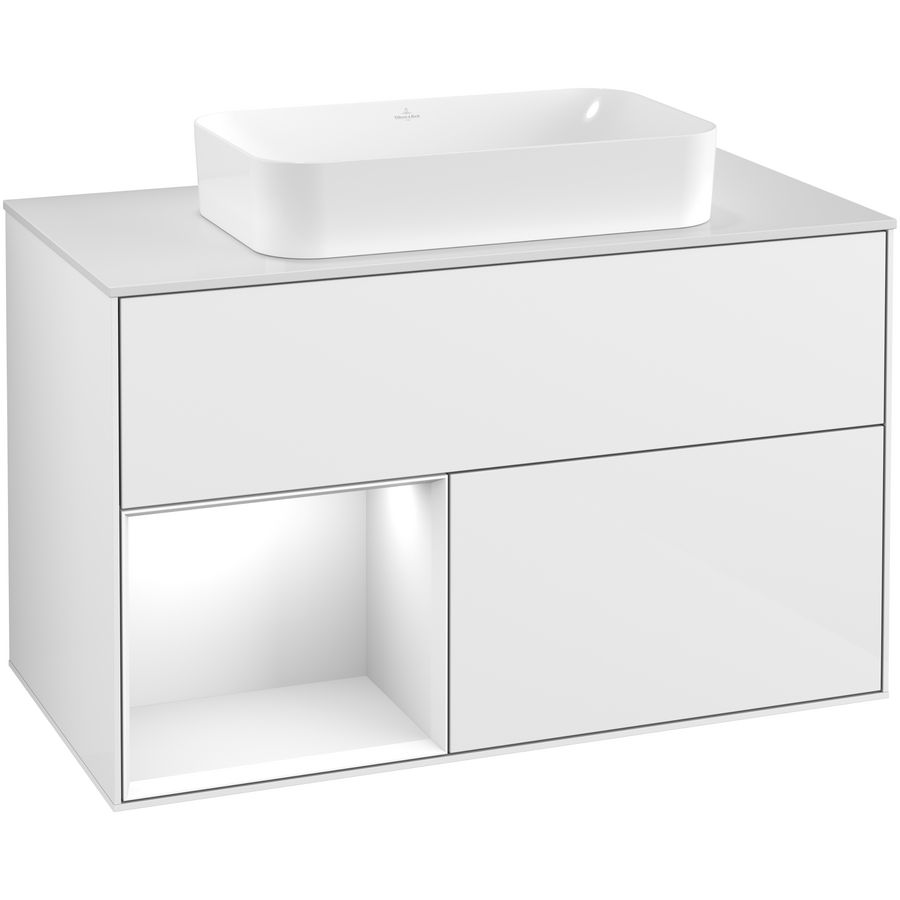 Wastafelonderkast Finion 1000x603x501mm G.White.L G241GFGF