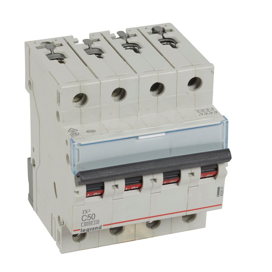 Installatieautomaat MCB TX3 4-polig C-karakteristiek 50A 6000A