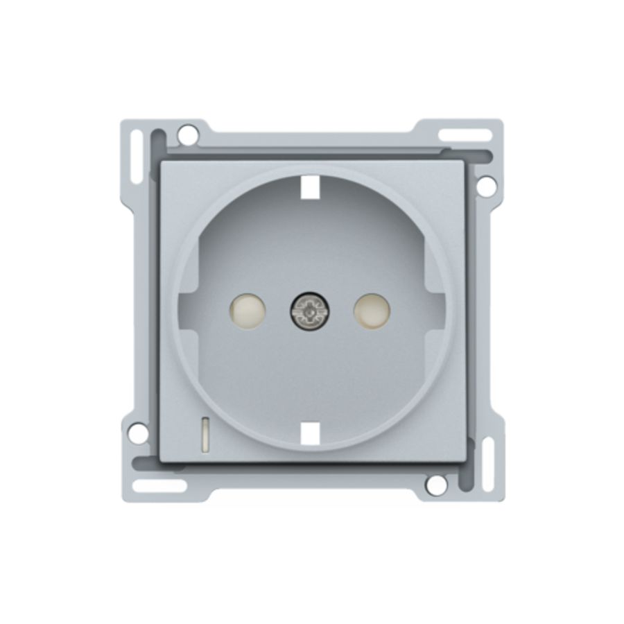 Afwerkingsset stopcontact randaarde besch/spanningsterling