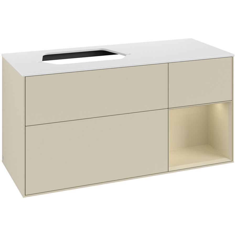 Wastafelonderkast Finion 1200x603x501mm S.Grey Matt Lacquer G401HJHJ