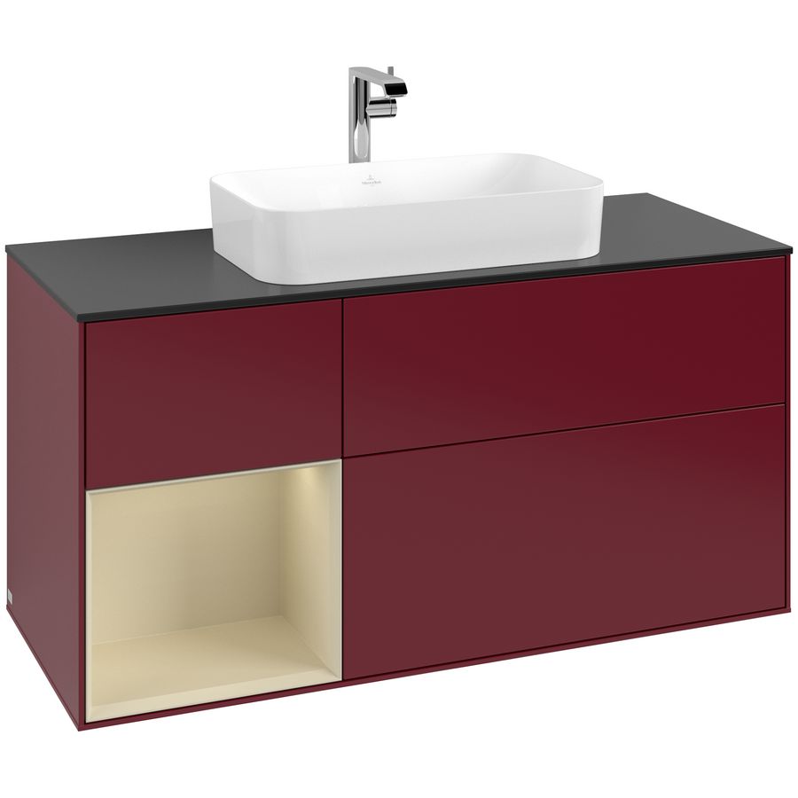 Wastafelonderkast Finion 1200x603x501mm Peony Matt Lacquer F292HJHB