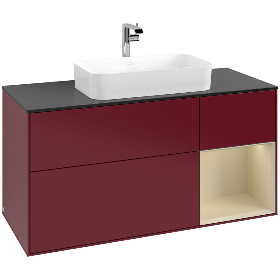 Wastafelonderkast Finion 1200x603x501mm Peony Matt Lacquer F302HJHB