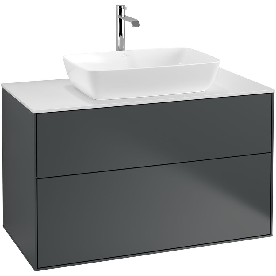Wastafelonderkast Finion 1000x603x501mm Mid.Blue Matt Lacquer G76100HG