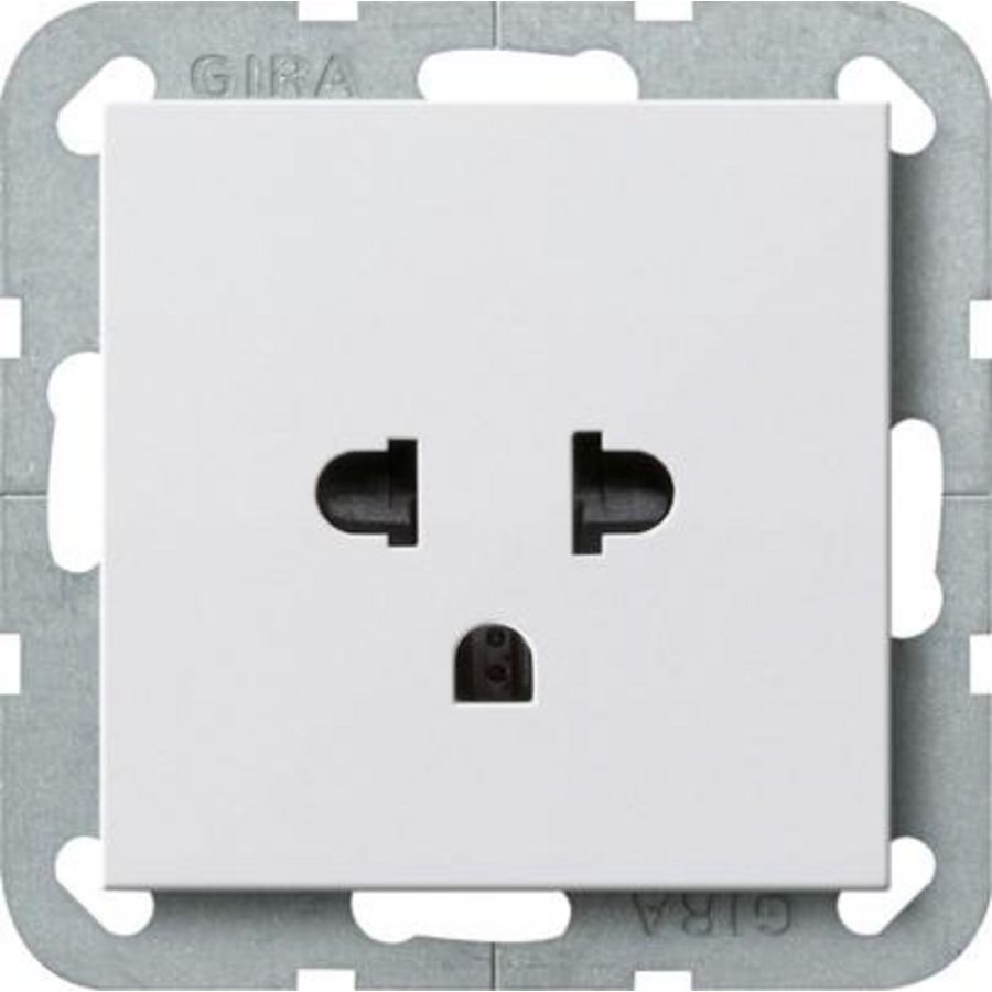 wandcontactdoos EURO-US System 55 zuiver wit m