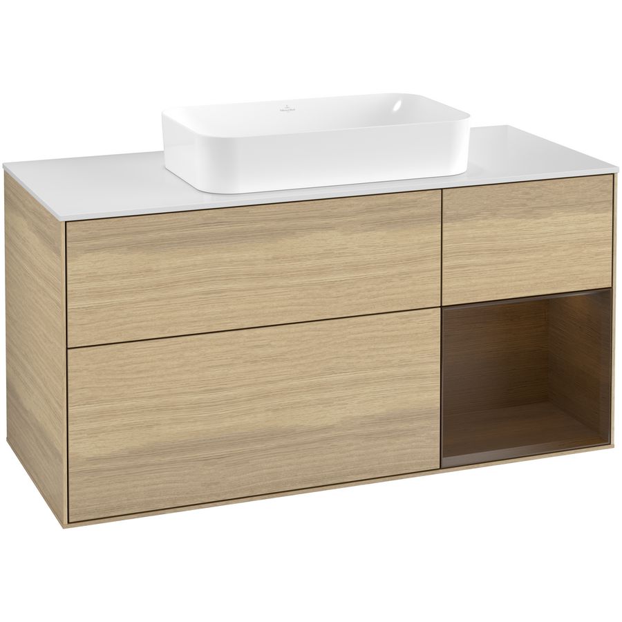 Wastafelonderkast Finion 1200x603x501mm Oak Veneer G711GNPC