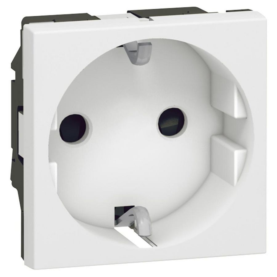 Wandcontactdoos 1voudig kv steek 2 modulen wit Mosaic VVE=10