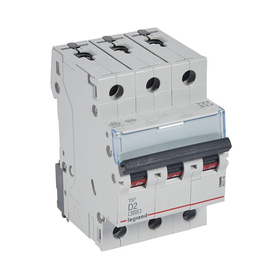 Installatieautomaat MCB TX3 3-polig D-karakteristiek 2A 6000A