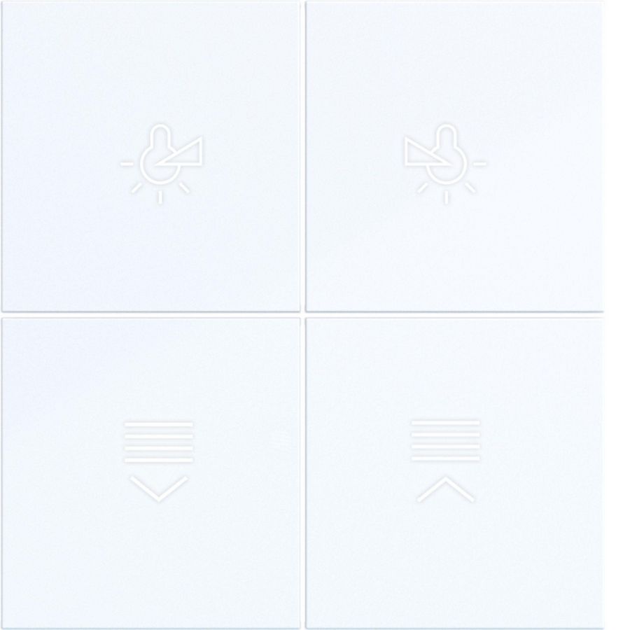Afdekking KNX taster 4-v. met achtergrondverl. A.x/C.x wit g