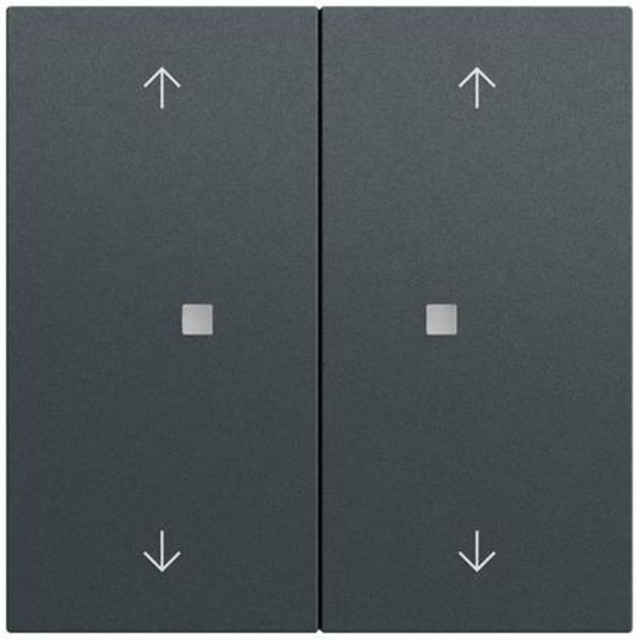 Drukc. wip 2-v pijlen OneKNX System 70 antracit(gel.)
