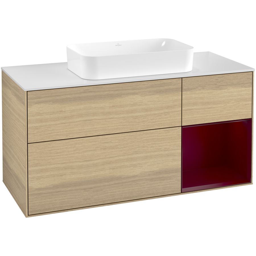 Wastafelonderkast Finion 1200x603x501mm Oak Veneer G711HBPC
