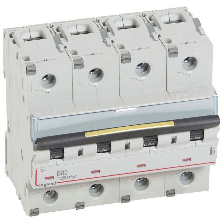 Installatieautomaat 4-polig B-karakteristiek 80A 10000A/16kA DX³ DIN
