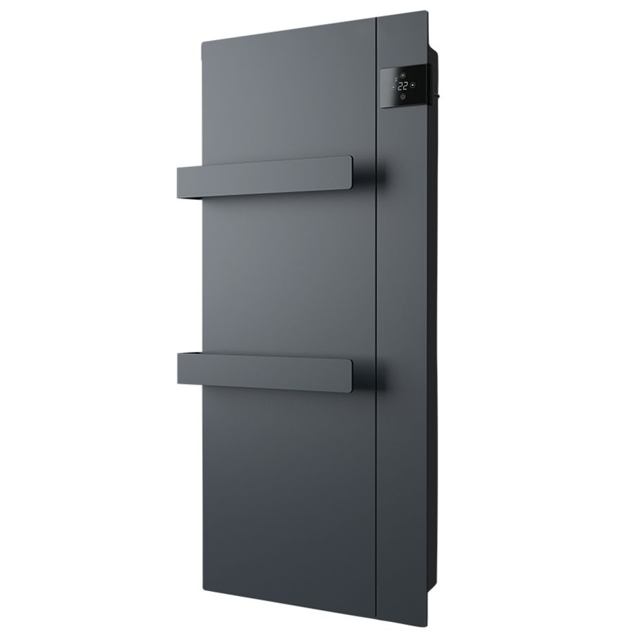 Elektr. badkameradiator E-Comfort ONSEN 900x400mm 750W grijs staal