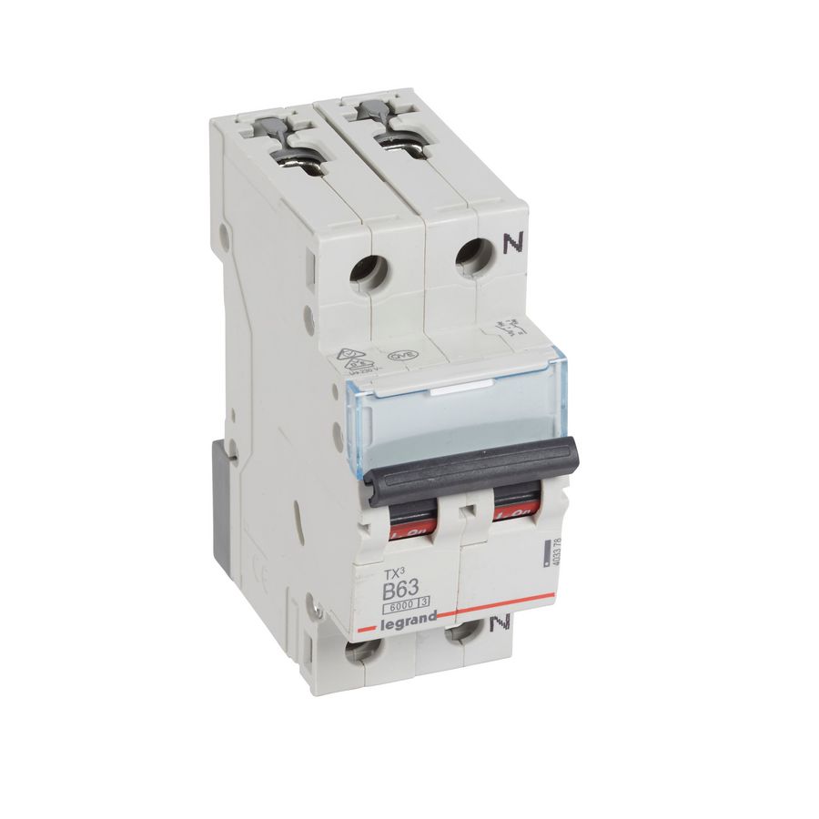 Installatieautomaat MCB TX3 1-polig + Nul B-karakteristiek 63A 6000A