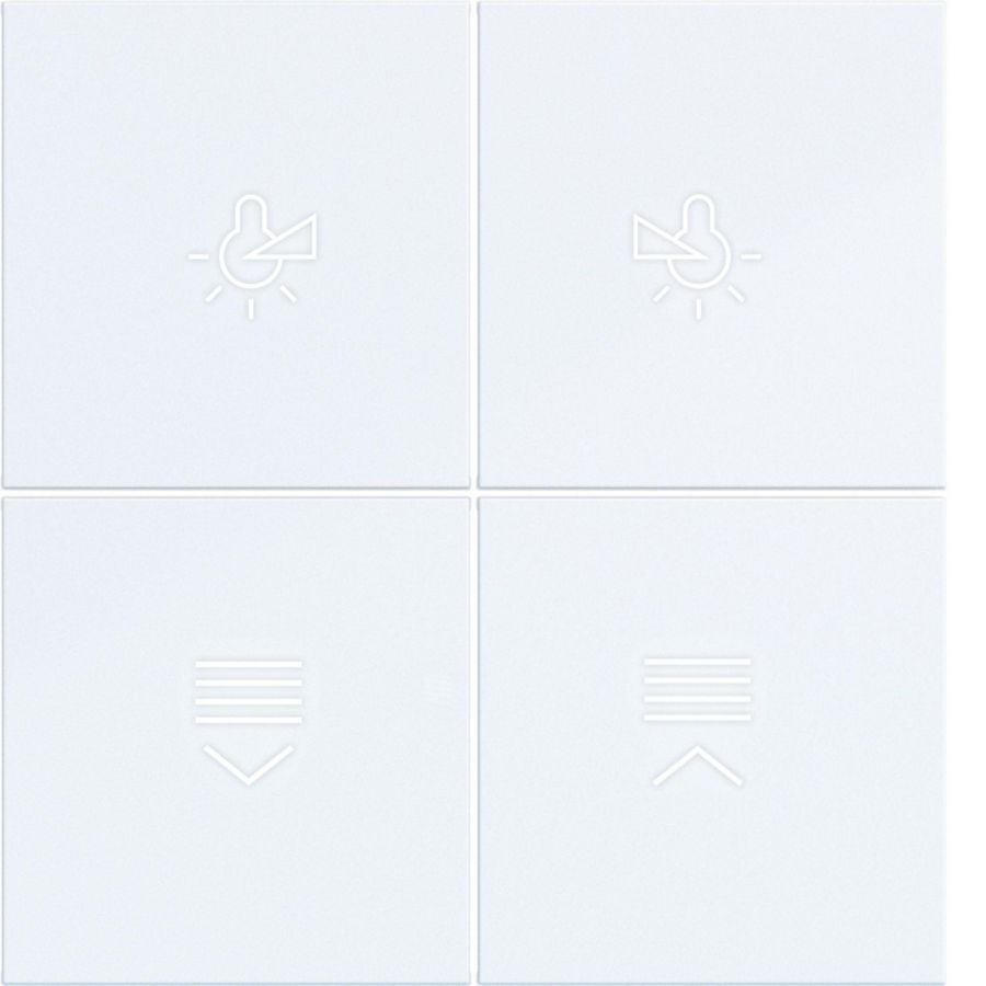 Afdekking KNX taster 4-v. met achtergrondverl. A.x/C.x wit m