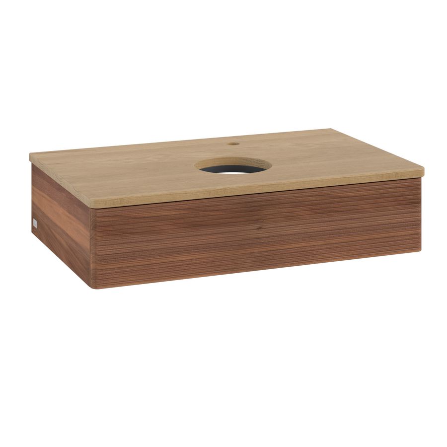 Wastafelonderkast Antao 800x190x500mm Warm Walnut K08151HM