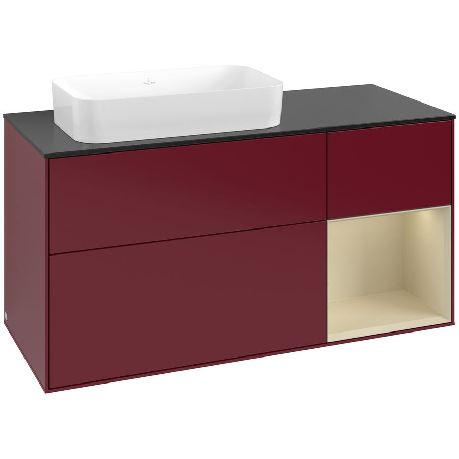 Wastafelonderkast Finion 1200x603x501mm Peony Matt Lacquer F692HJHB