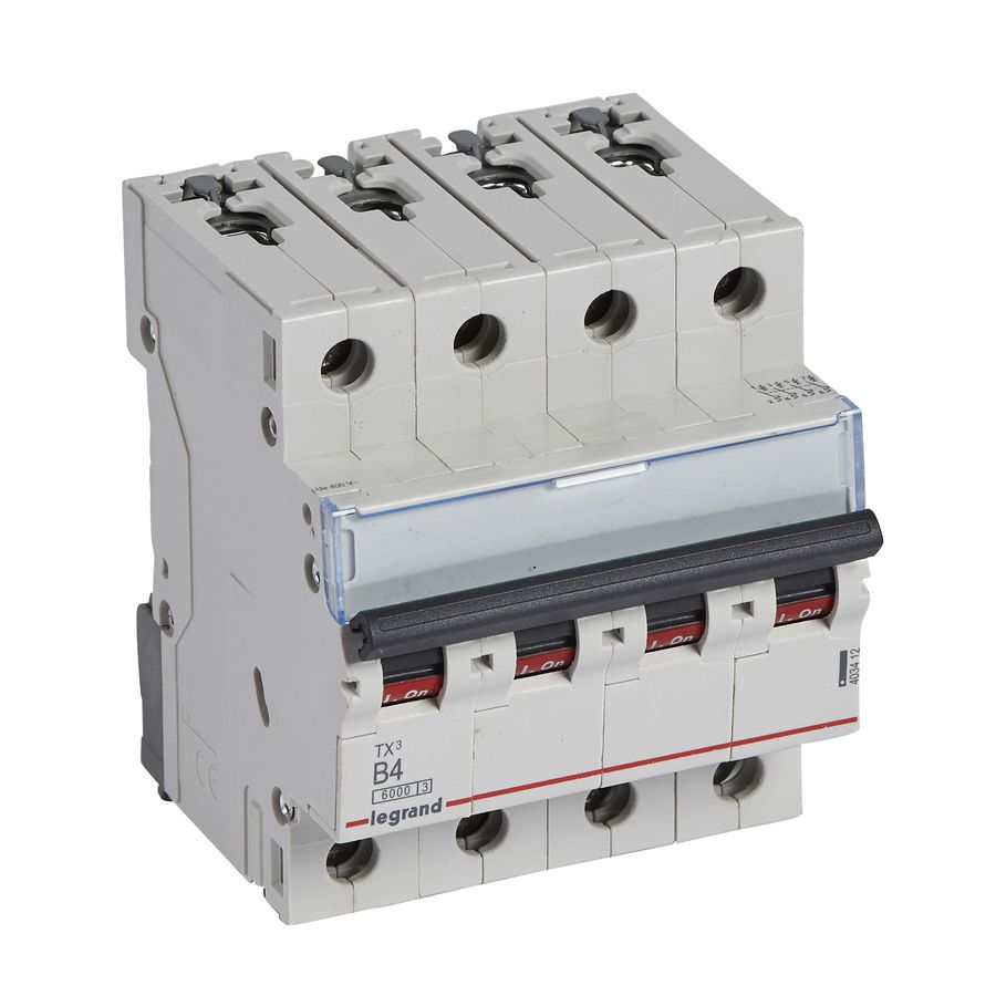 Installatieautomaat MCB TX3 4-polig B-karakteristiek 4A 6000A