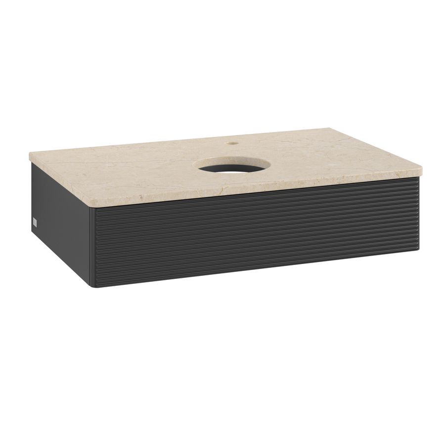 Wastafelonderkast Antao 800x190x500mm Black Matt Lacquer K08153PD