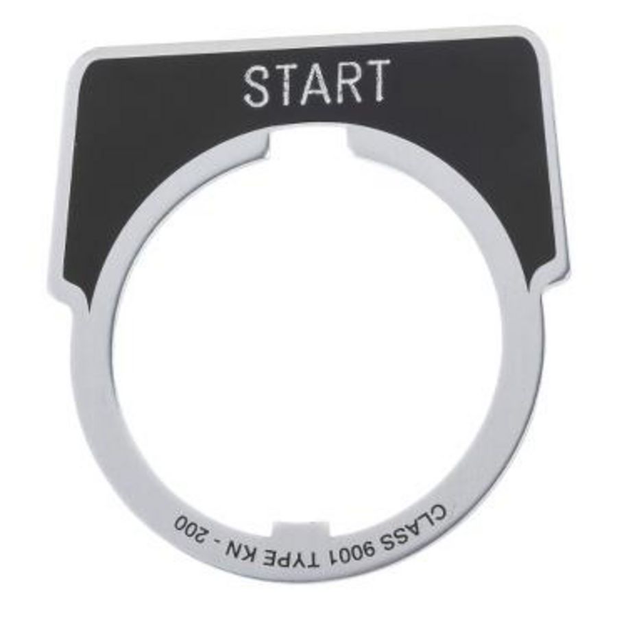 Etiket drukknop 30mm MarkeringSTART" Zwa Harmony 9001K