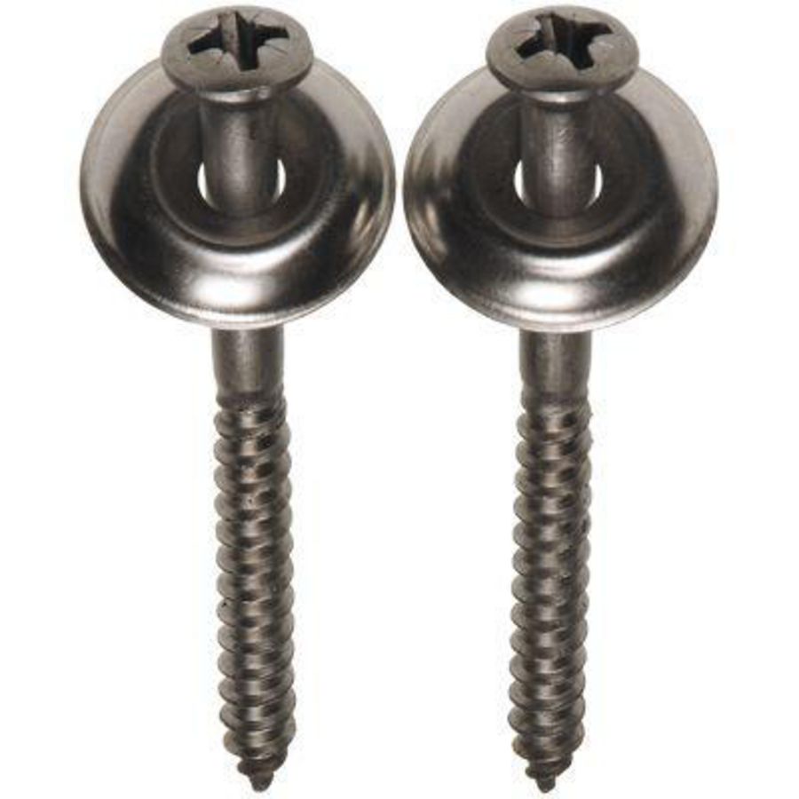 Closetbevestigingsset 2 houtschroeven DIN7995 5.5x70 RVS + kraalring RVS A2 VVE=50
