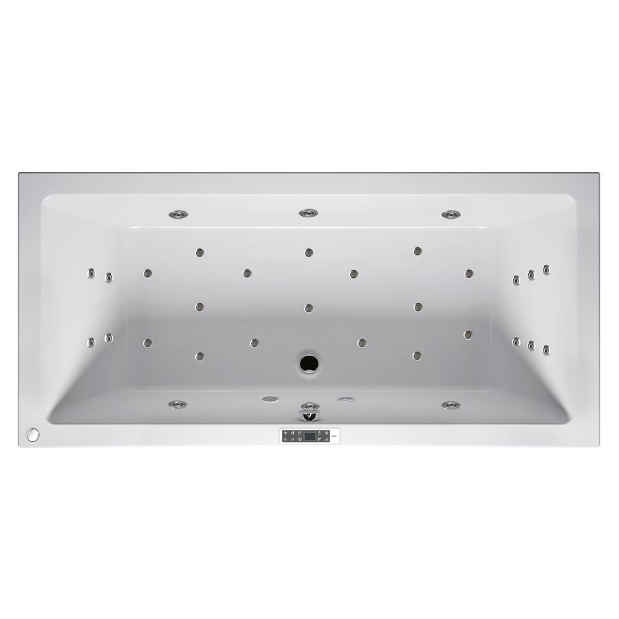 Whirlpool Lusso Rihopool 160x70cm systeem BLISS rechts hoogglans wit
