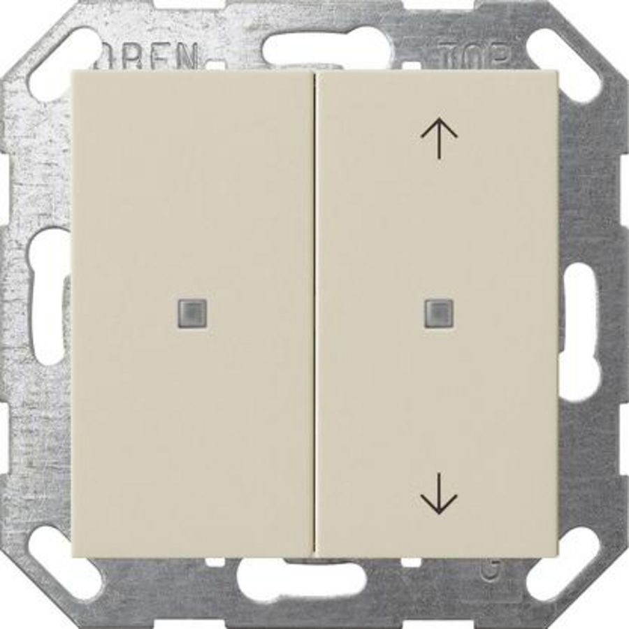 Drukc. wip 2-v onbedrukt/pijlen OneKNX System 55 cr.wit