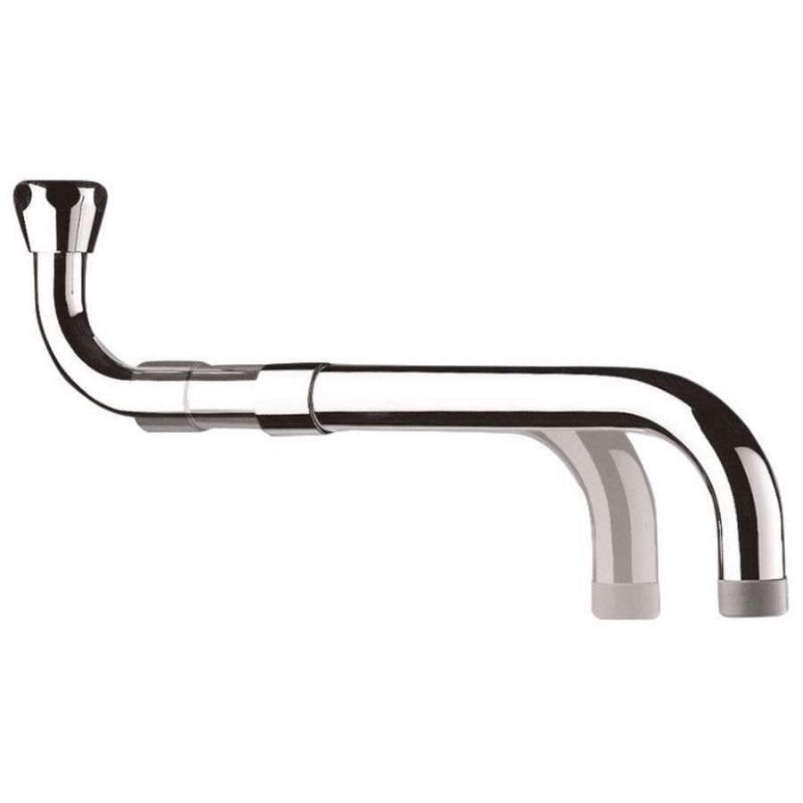 S-uitloop telescopische 3/4" bn. L=200-290mm