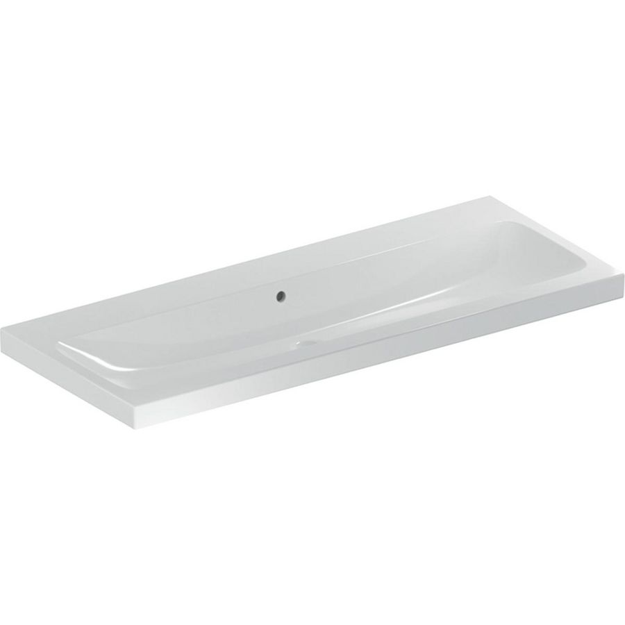 iCon Light wastafel 120x48cm z/kraangat m/overloop wit