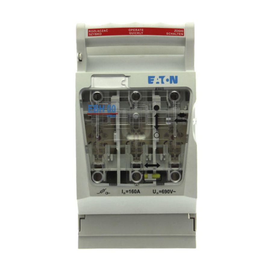 Zekeringlastscheider hor. LV 160 A AC 690V NH00 AC23B 3P IEC